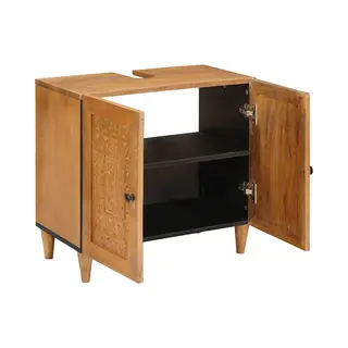 VidaXL Badkamerkast Wandgemonteerd Lichtbruin 62 X 33 X 58 Cm