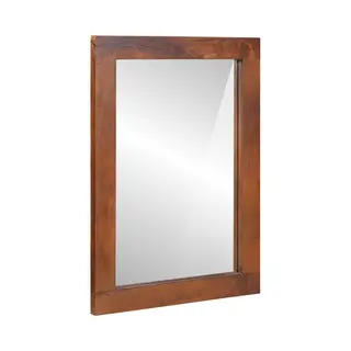 Mirror Brown, Silver 50 X 70 Cm Solid Mango Wood, Glass Vidaxl