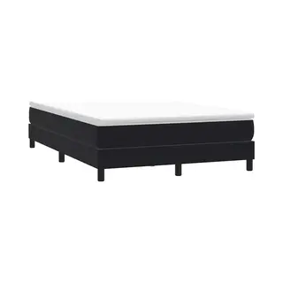 VidaXL Boxspring Zonder Matras Fluweel Zwart 140x220 Cm