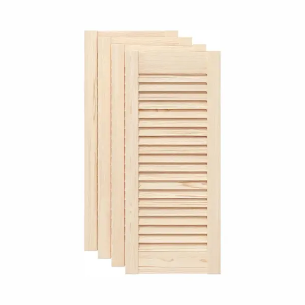 VidaXL Kastdeuren Met Lamellen 4 St 69x29, 5 Cm Massief Grenenhout thumbnail