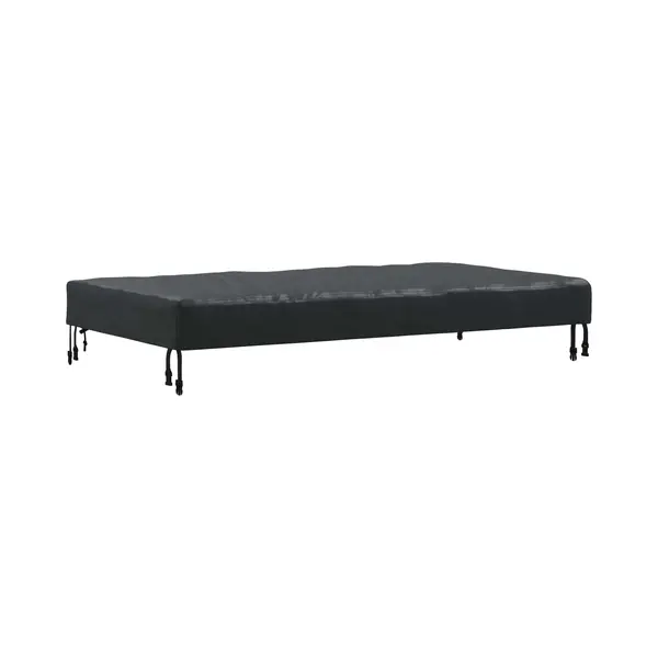 VidaXL Tafel Dekking Effen Zwart 152 X 92 X 15 Cm Stof thumbnail