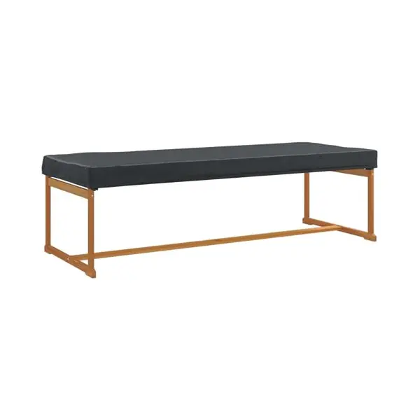 VidaXL Tafel Dekking Effen Zwart 102 X 202 X 15 Cm Stof thumbnail
