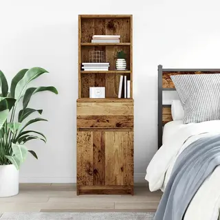 Nachttisch Altholz-optik 39x35x125 Cm Holzwerkstoff Vidaxl