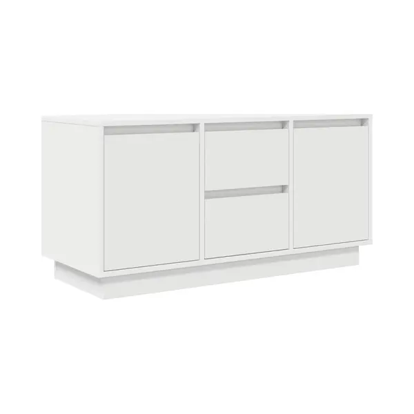 Tv Cabinet With Led Lights White 100x41x50 Cm Vidaxl thumbnail