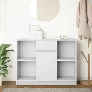 VidaXL Dressoir Met Lade 101x35x76 Cm Spaanplaat Wit