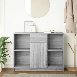 VidaXL Dressoir Met Lade 101x35x76 Cm Spaanplaat Grijs Sonoma