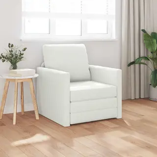 VidaXL Slaapbank 60cm Wit Kunstleer
