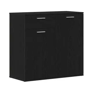 VidaXL Dressoir 80x36x75 Cm Bewerkt Hout Zwart Eikenkleurig