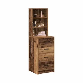 VidaXL Highboard Met Lade Oud Hout 40 X 41 X 135 Cm Bewerkt Hout
