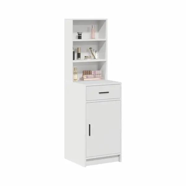 VidaXL Highboard Met Lade Wit 40 X 40, 5 X 135 Cm Bewerkt Hout thumbnail