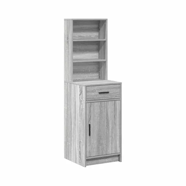 VidaXL Highboard Met Lade Grijs Sonoma 40 X 40, 5 X 135 Cm Bewerkt Hout thumbnail