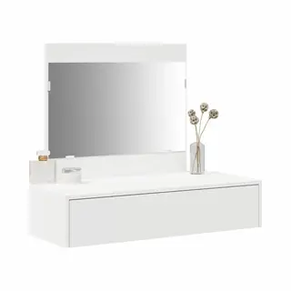 VidaXL Kaptafel Met Lade Met Opslag Wit 83 X 40 X 70 Cm Bewerkt Hout