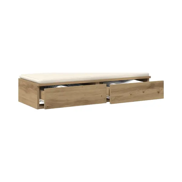 Bed Drawers Artisan Oak 75 X 36.5 X 16.5 Cm Engineered Wood Vidaxl thumbnail