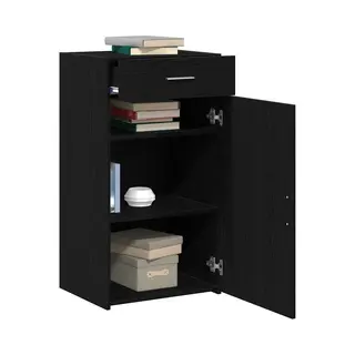 Sideboard Black Oak 30 X 42.5 X 93 Cm Engineered Wood Vidaxl