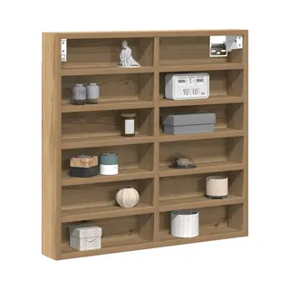 VidaXL Display Kast Artisan Eiken 60 X 8, 5 X 58 Cm Bewerkt Hout