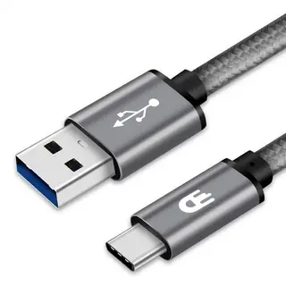 Drivv. Drivv Usb Naar Usb C Kabel - Snellader - Usb C Naar Usb A Oplaadkabel - 5 Meter - Space Grey