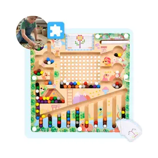 Mauzek® Magnetisch Doolhof – Montessori Speelgoed – Houten Speelgoed – Magneet Spel – Sensorisch Speelgoed – Activiteitenbord –