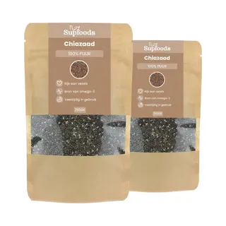 Supfoods Chiazaad 100% Puur - 500gram - Chiazaad Is Rijk Aan Vezels En Omega-3 - Bron Van Eiwitten - Chia Seeds