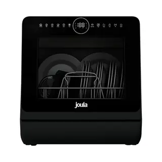 Joula Mini Vaatwasser Met Waterreservoir - 8 Wasprogramma's - 5 Couverts - Kleine Smalle Vrijstaande Afwasmachine - Camping - Zwart
