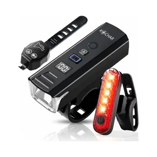 Kochar Fietsverlichting Set Led – Met Ingebouwde Fietsbel & Afstandsbediening - Voorlicht & Achterlicht – 500 Lumen - Waterdicht - Fietslicht –