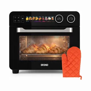 Brend Vrijstaande Airfryer Oven Combi 25L - 2250W - Inclusief Bakplaat, Ovenwant En Grill Accessoires - Digitaal Met Touch Screen En Draaiknoppen - Br-2234