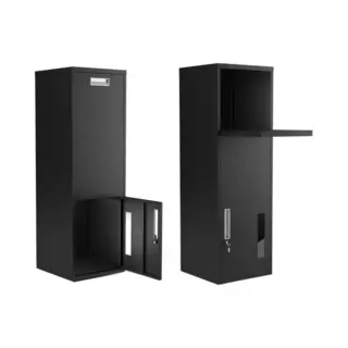 ParcelBuddy Pakketbrievenbus - Xl - Pakketbox Flex - 38*43*120 Cm (L*B*H) Zwart - Geschikt Voor Kleine & Grote Pakketten