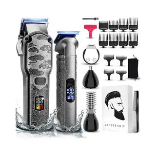 Professionele Draadloze 5-in-1 Tondeuse - Sansbeauté - Tondeuse Mannen Hoofdhaar - Cheveux Haar - Haartrimmer - Kapper Haar Machine - Haartondeuse -