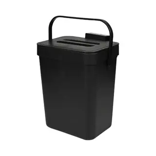 Benson Gft Aanrecht Afvalbak - Zwart - 3L - Afsluitbaar - 16 X 13 X 21 Cm - Klepje/hengsel - Kleine Prullenbakken - Afval Scheiden
