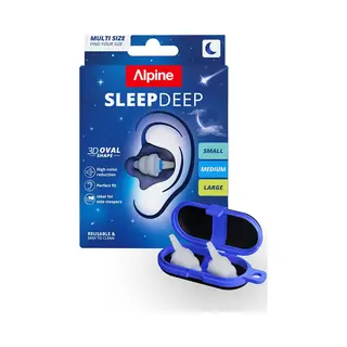 Alpine Hearing protection Alpine SleepDeep Multisize Oordopjes Slapen - Maximale Geluidsdemping - Perfect Voor Zijslapers - 27dB Snr Oordoppen - Sleep Plugs - Slaapoordoppen