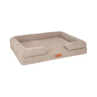 By Cee Cee By Cee Orthopedische Hondenmand – Orthopedisch Hondenkussen – Hondenbed – Ribstof - Voor Middelgrote Honden - Mokka Taupe - 108x81cm - Emma