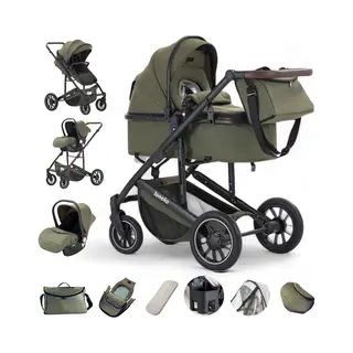 Lunola Luna - Kinderwagen 3-in-1 - Incl. Autostoel - 0-22kg - Xxl - Wandelwagen - Multifunctionele Buggy 3in1 - Groen
