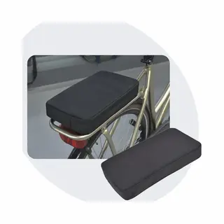Voltano Fietskussen / Bagagedragerkussen - Extra Dik 5 Cm - Zwart - Incl. Bevestigingsmateriaal - 32 Cm Lang