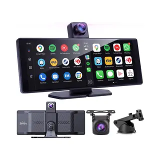 Senzo CarPlay Scherm 10.26 Inch - Met Dashcam - Android Auto Scherm - Achteruitrijcamera - Geschikt Voor Apple Carplay