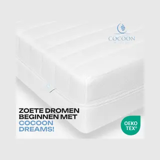 Cocoon Dreams Matras - 160x200 Cm - Premium Bamboo Tijk - Hotel Xxl - Nasa Koudschuim - 14CM - Orthopedisch - Anti-allergie - Afritsbaar / Wasbaar - Stevig