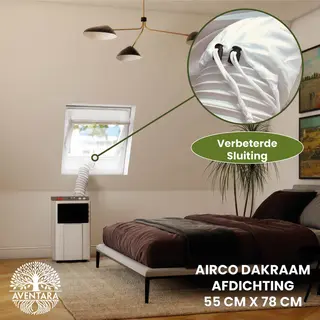 Aventara Airco Dakraam Afdichting - 55 X 78 Cm – 2 Jaar Garantie - Geschikt Voor Inbouw Velux, CK02 (Ggl 102, C02) | Fakro, Optilight, Maatcode 01 |