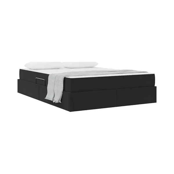VidaXL Opbergbed Met Matras Met Matras Zwart 140 X 200 Cm Fluweel thumbnail