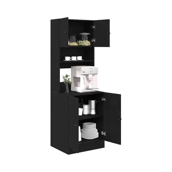 VidaXL Keukenbuffet Zwart Eiken 60 X 50 X 180 Cm thumbnail
