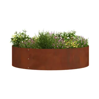 Vidaxl Garden Planter Brown 80 X 80 X 20 Cm Corten Steel