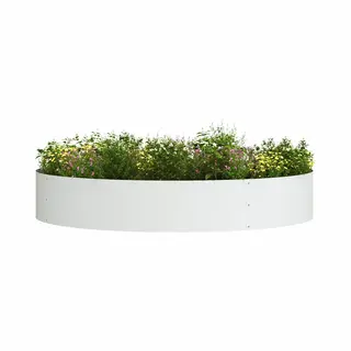 Garden Planter White 120 X 120 X 20 Cm Steel Vidaxl