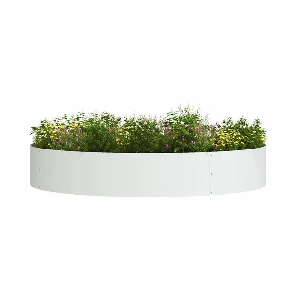 Garden Planter White 120 X 120 X 20 Cm Steel Vidaxl thumbnail