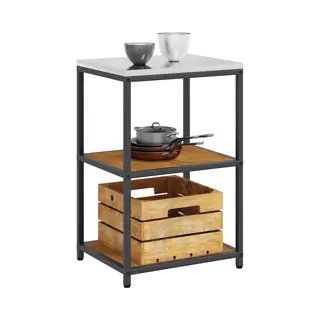 Kitchen Storage Shelf With Shelf Rusty Weathering Steel Vidaxl