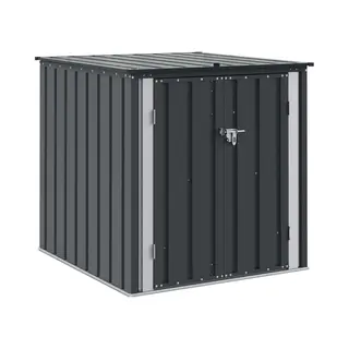 VidaXL Tuinopslagdoos Zwart 101, 5 X 107 X 100 Cm Staal