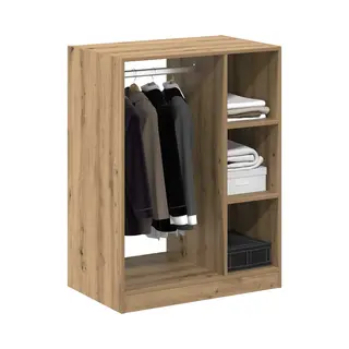 Wardrobe Artisan Oak 77 X 48 X 102 Cm Engineered Wood Vidaxl