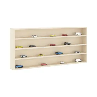 Wooden Collector's Display Case Brown 80 X 8.5 X 36 Cm Plywood Vidaxl