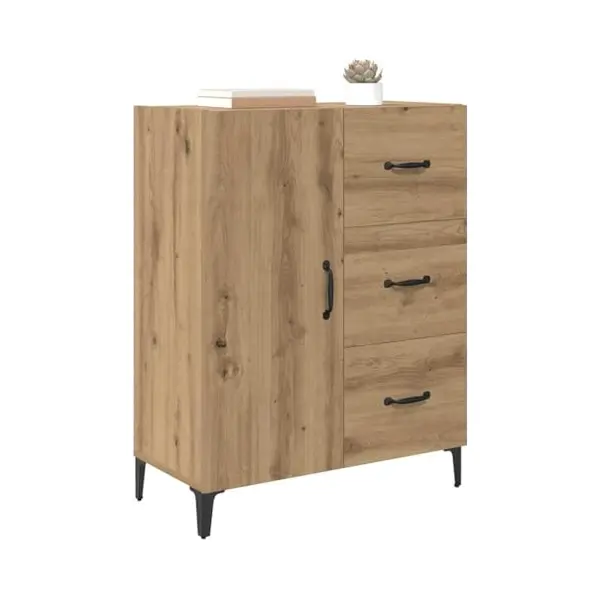 Sideboard Artisan-eiche 69, 5 X 34 X 90 Cm Holzwerkstoff Vidaxl thumbnail