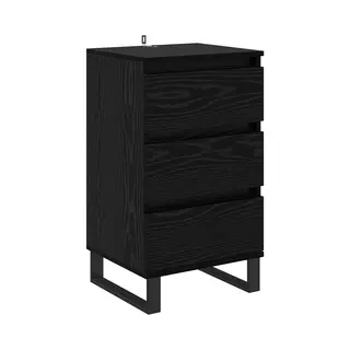 VidaXL Dressoir Met Lade Zwart Eiken Bewerkt Hout