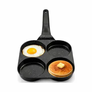 CeraFusion Pancakepan 4-vaks Ø8 Cm – Inductie – Pfas-vrij – Eierpan – Keramische Coating – Geschikt Voor Inductie