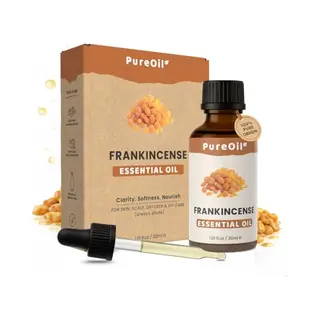 PureOil – Frankincense Etherische Olie – 30ml – 100% Puur, Natuurlijk & Vegan – Voor Huid | Gezicht | Scalp | Diffuser – Wierookhars - Incl.