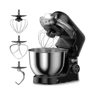 Erikssøn Kitchen Keukenmachine - 8 Snelheidsstanden Met Timer - 5L Mixer Met Mengkom - 1400W - Keukenrobot - Keukenmixer - Foodprocessor - Zwart