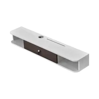 Zwevende Tv-standaard, 47 Inch Wandgemonteerd Entertainmentcentrum Met Kabelbeheer, Moderne Zwevende Plank Met Opbergvakken, Spaanplaatconsole Voor